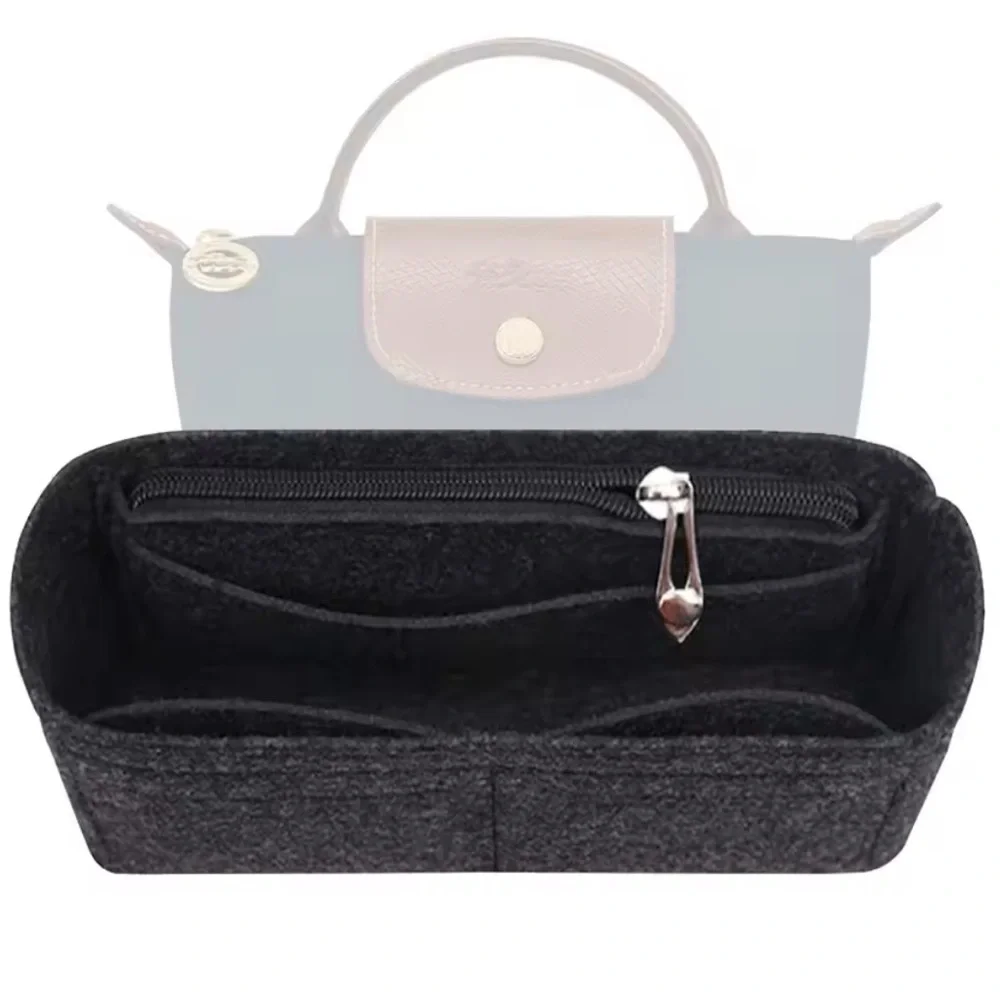Longchamp Le Pliage Mini Pouch Felt Purse Handbag Bag Insert Organizer